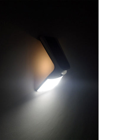 LED outdoor garden lamp with motion sensor, EDM 31843 in white polypropyleen, 3.5W decorative lighting for outdoor spaces.