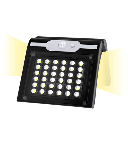 EDM Wandlamp EDM 31847 Zwart outdoor garden wall light with motion sensor, 2W, 220 lumens, 6500K daylight, outdoor decor lighting