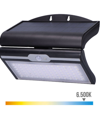 EDM Wandlamp EDM 31849 black outdoor garden light with motion sensor, 6W, 430 lumens, 6500K daylight, decorative exterior lighting