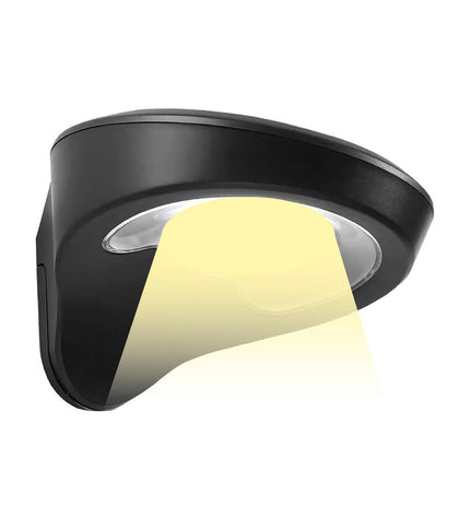 EDM LED outdoor garden wall light with motion sensor, black finish, 2W, 200 lumens, 6500K, suitable for outdoor decoration.