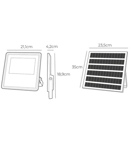EDM Bouwlamp EDM 31857 Slim 100W outdoor garden lighting with 1200 lumens, 6500K color temperature, for exterior decoration.