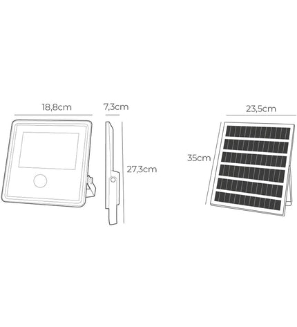 EDM Bouwlamp EDM 31862 100W outdoor garden light with motion sensor, 1200 lumens, 6500K daylight color, suitable for exterior decor.