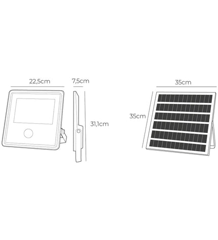 EDM Bouwlamp EDM 31863 outdoor garden light with motion sensor, 300W, 1800lm, 3500K, for outdoor decoration and security lighting.