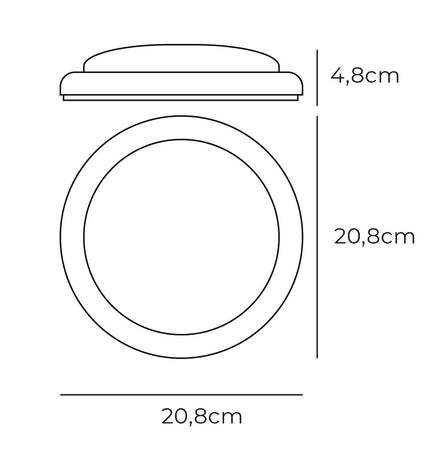 LED outdoor garden light EDM 32406 in white aluminum and plastic, 18W, E27, circular design, 4000K, 1820 lumens for exterior decor