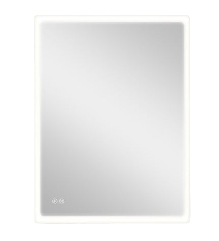Rectangular LED wall mirror EDM 32435 with 20W light, 80x60 cm for bathroom and home decor.
