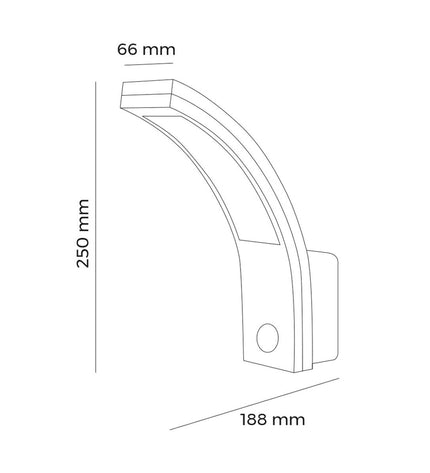 EDM Wandlamp EDM 32535 outdoor garden wall light in white polypropyleen with 10W, 750 lumens, 4000K for outdoor decor.