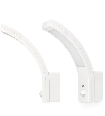 EDM Wandlamp EDM 32536 outdoor garden wall light with 10W LED, white polypropyleen, 750 lumens, 6400K outdoor decor lighting