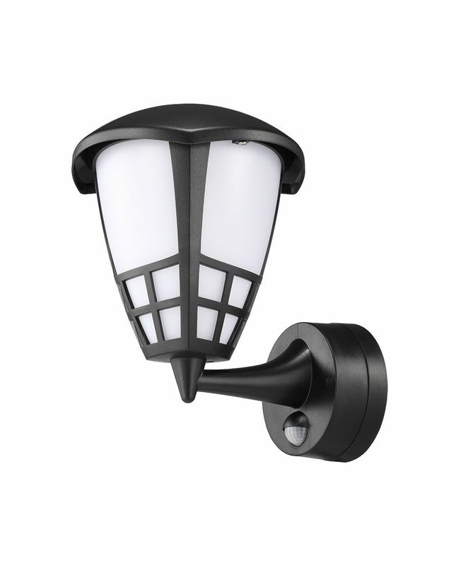 EDM Wandlamp EDM 32573 black PVC outdoor garden light with 1200 lumens, 15W, 4000K for exterior decoration.