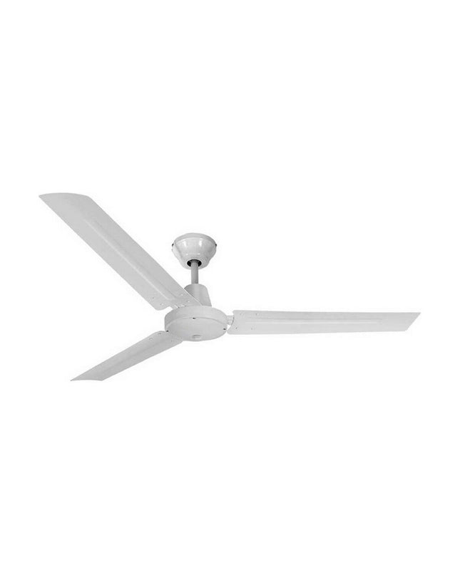 Mini industrial ceiling fan EDM 33982 in white, 120 cm diameter, 60W, suitable for home and kitchen ventilation.