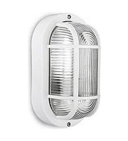 EDM Tarragona Wandlamp outdoor garden light with 40W E27 bulb, white decorative exterior lighting for garden and outdoor decor