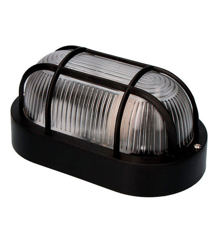 EDM Wandlamp EDM 34351 Tarragona black plastic outdoor garden light with 40W E27 bulb for decorative exterior lighting