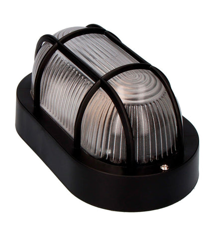 Outdoor black plastic wandlamp EDM Tarragona 40W E27 for garden and exterior decor, with modern design and outdoor lighting.