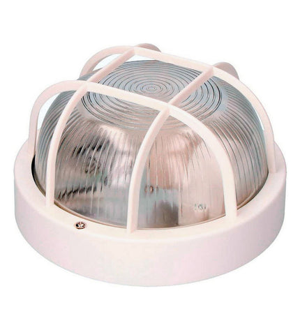 EDM Tarragona Wandlamp outdoor garden light with crystal plastic shade, 40W E27 bulb, for exterior decoration.