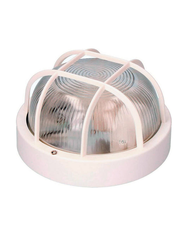EDM Tarragona Wandlamp outdoor garden light with crystal plastic shade, 40W E27 bulb, for exterior decoration.