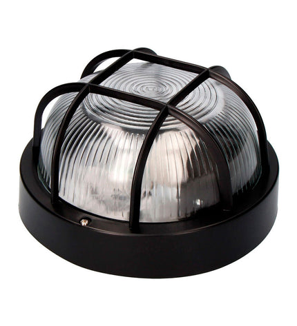 EDM Wandlamp EDM 34353 Tarragona Zwart with Kristal plastic exterior, outdoor garden decor light, 40W E27 bulb socket