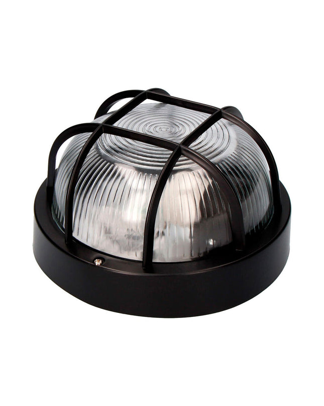 EDM Wandlamp EDM 34353 Tarragona Zwart with Kristal plastic exterior, outdoor garden decor light, 40W E27 bulb socket