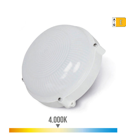 EDM Wandlamp EDM 34724 in wit with polymeer A E, 12W, outdoor garden decor, 1080 lumen, 4000K outdoor wall light