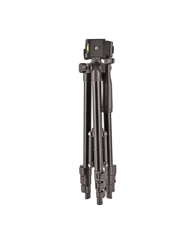 Portable EDM 36099 tripod stand for photography and video cameras, featuring adjustable legs and compact design.