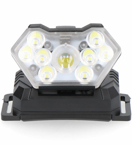 EDM LED headlamp for outdoor activities, 5W/8W, 400 lumens, suitable for camping and hiking.