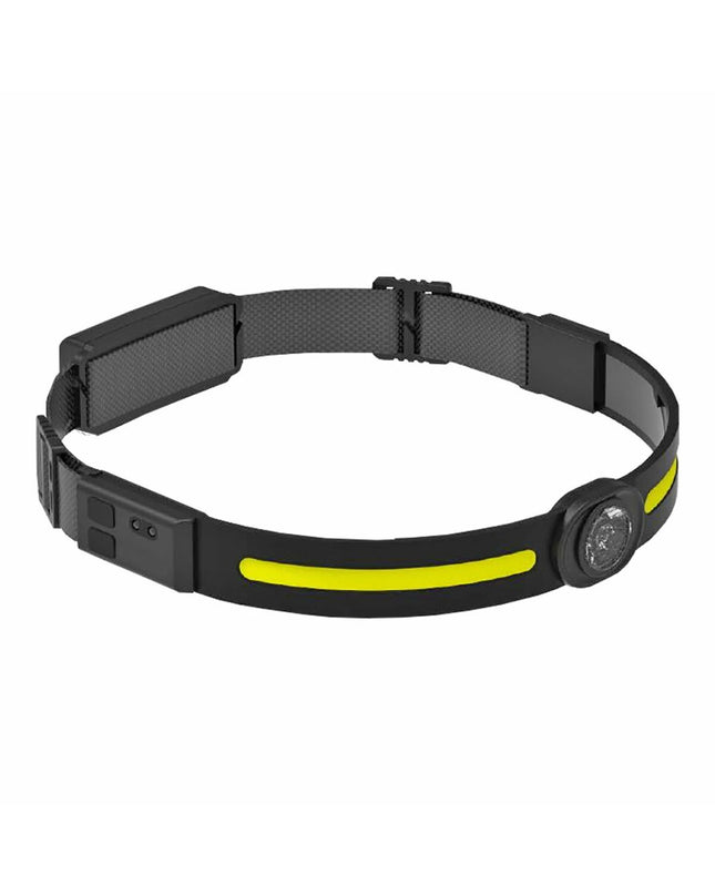 EDM LED headlamp for outdoor activities, 3W or 5W, 370 lumens, suitable for camping and hiking, adjustable head strap.