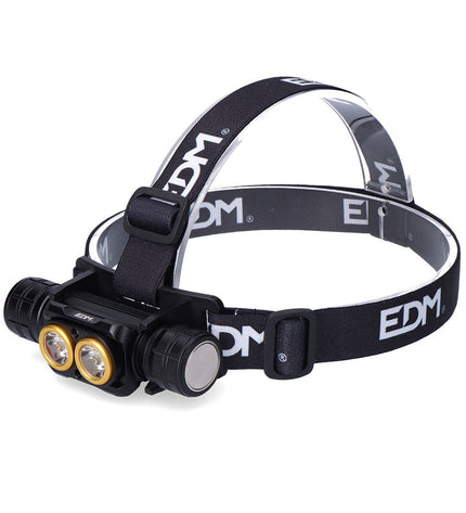 EDM Supernova LED headlamp for outdoor camping and hiking, 40W, 3000 lumens, adjustable strap, bright white light