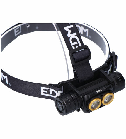 EDM Supernova LED headlamp for outdoor activities, 40W, 3000 lumens, ideal for camping and hiking in sport and outdoor use.