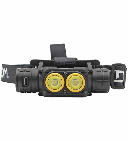 EDM Supernova LED headlamp for outdoor activities, 40W, 3000 lumens, ideal for camping and hiking.