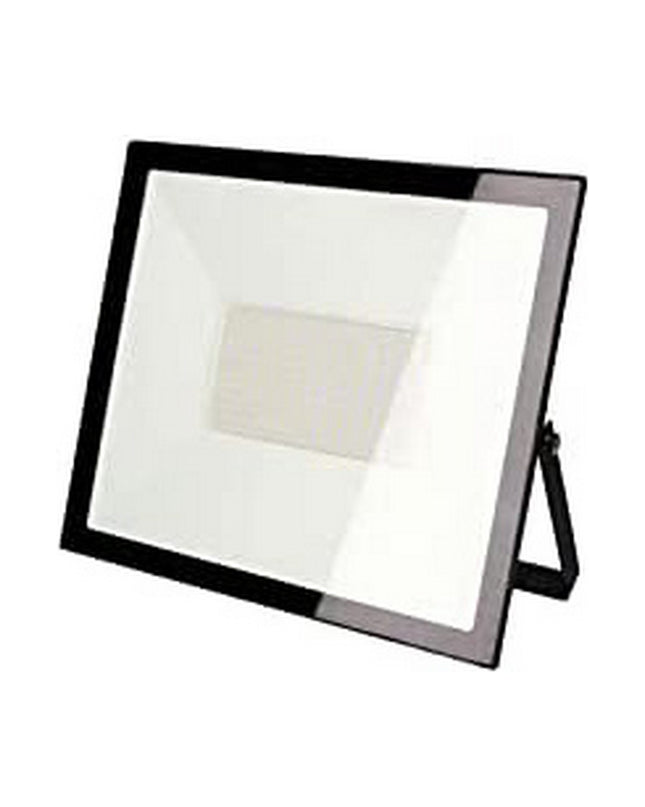 Black EDM Bouwlamp EDM 70337 outdoor garden floodlight with 150W light and 6400K color temperature, suitable for exterior decoration.