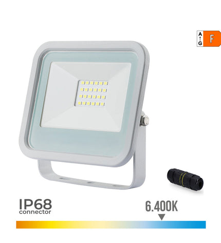 EDM Bouwlamp EDM 70373 Wit F 20W outdoor garden decorative light with 6400K cool white illumination, suitable for outdoor decor.