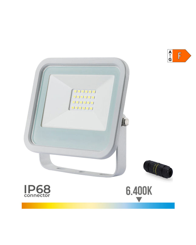 EDM Bouwlamp EDM 70373 Wit F 20W outdoor garden decorative light with 6400K cool white illumination, suitable for outdoor decor.