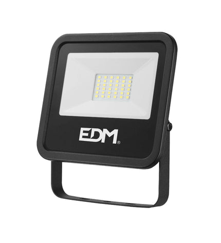 Black EDM Bouwlamp EDM 70402 outdoor garden decoration light with 30W, 6400K for exterior lighting and garden illumination.