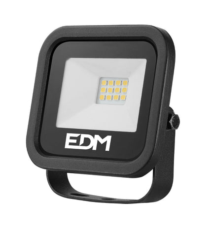 Black EDM Bouwlamp EDM 70405 outdoor garden decorative light with 10W LED, 800 lumens, 4000K cool white illumination.