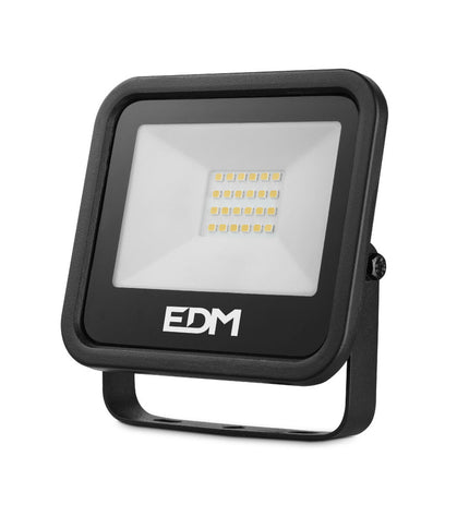 Black EDM Bouwlamp EDM 70406 outdoor garden light with 20W bulb and 4000K color temperature, designed for exterior decoration.