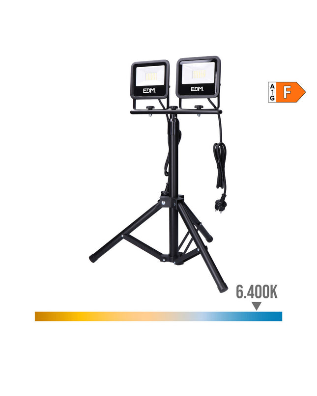 Black EDM Bouwlamp EDM 70414 outdoor garden decorative light with 6400K to 6500K color temperature, suitable for exterior illumination.