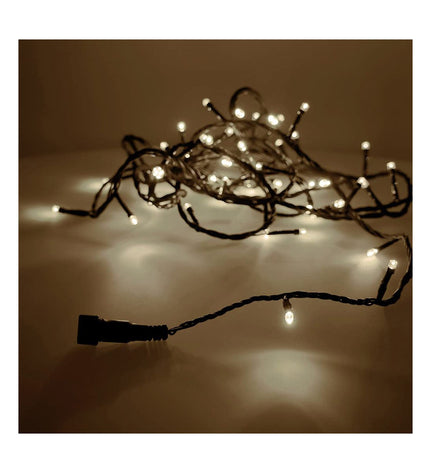 White 4-meter LED light garland by EDM Product, outdoor garden decoration with bright, energy-efficient LED lights.