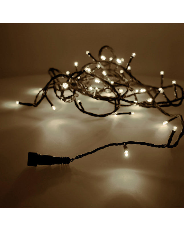 White 4-meter LED light garland by EDM Product, outdoor garden decoration with bright, energy-efficient LED lights.