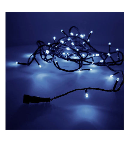Blue LED string light decoration for outdoor gardens, EDM EDM 71252 4-meter LED-lichtkrans for garden decor.