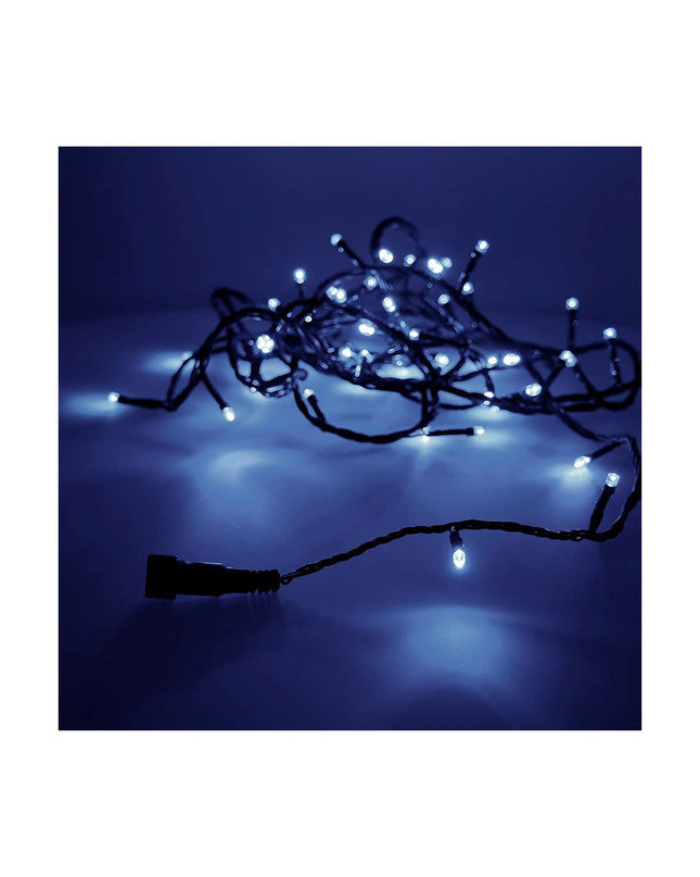Blue LED string light decoration for outdoor gardens, EDM EDM 71252 4-meter LED-lichtkrans for garden decor.