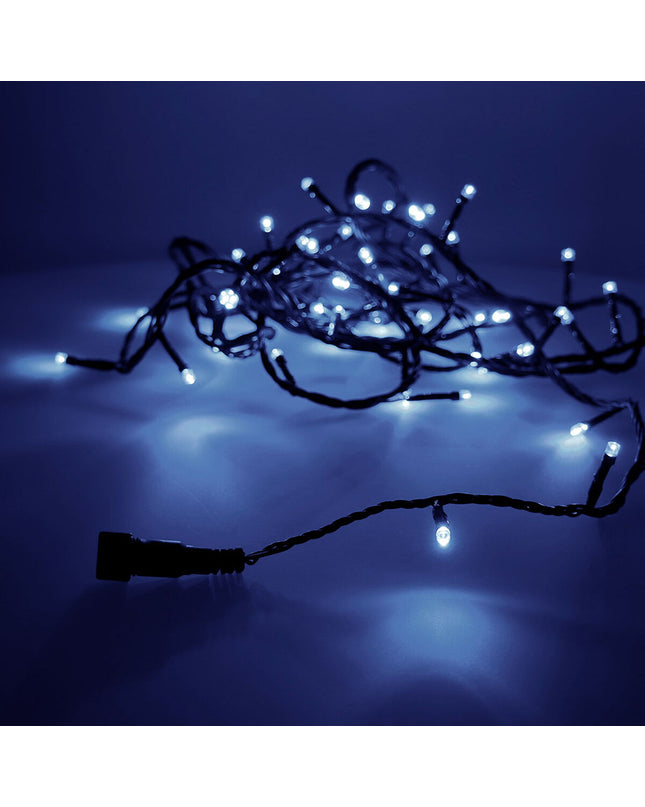 Blue LED light garland EDM 71252 for outdoor garden decoration, 4 meters long, featuring bright, energy-efficient LED bulbs.