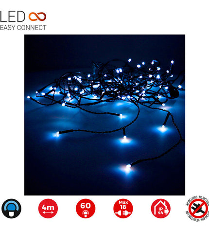 Blue LED light garland EDM 71252 for outdoor garden decoration, 4 meters long, illuminated string lights for outdoor decor.