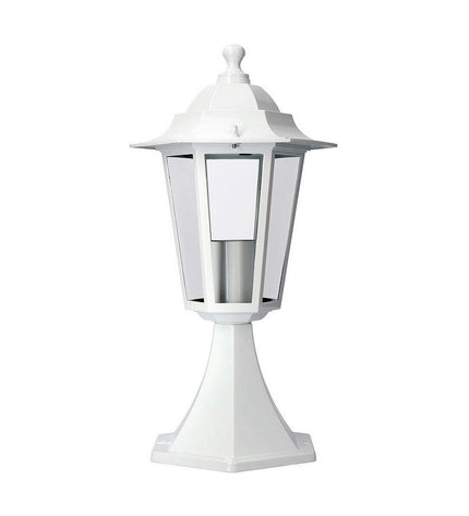 Outdoor aluminium garden lantern Lykta EDM 73404 Zurich Wit with 60W E27 bulb, 16x40 cm, decorative outdoor lighting.