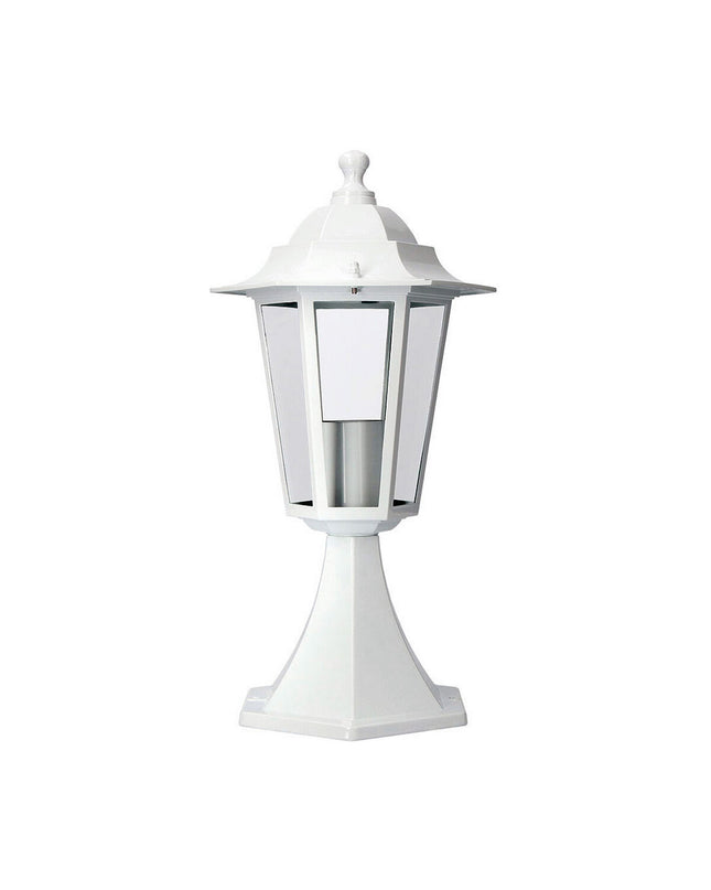 Outdoor aluminium garden lantern Lykta EDM 73404 Zurich Wit with 60W E27 bulb, 16x40 cm, decorative outdoor lighting.