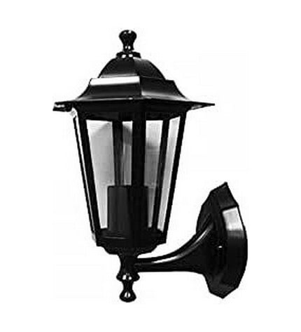EDM Lykta EDM 73412 Zurich Zwart outdoor garden decoration lantern with 60W E27 bulb, black color, 19.5x21x32 cm size