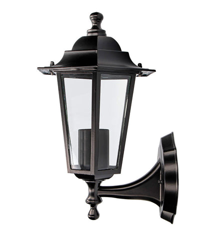 EDM Lykta EDM 73412 Zurich outdoor garden lantern in black, 60W E27, measuring 19.5 x 21 x 32 cm, decorative outdoor lighting