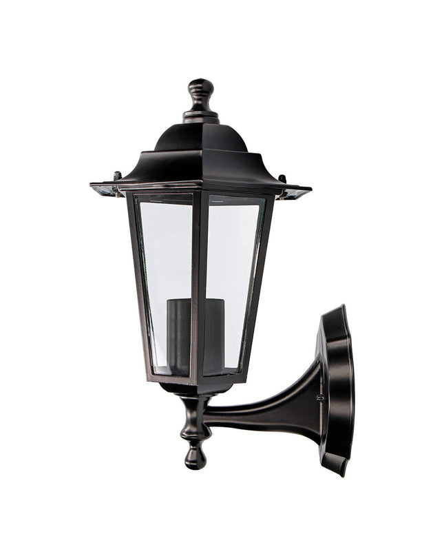 EDM Lykta EDM 73412 Zurich outdoor garden lantern in black, 60W E27, measuring 19.5 x 21 x 32 cm, decorative outdoor lighting