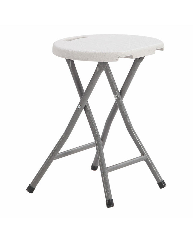 White foldable EDM 73798 chair with dimensions 33x30x45 cm, suitable for home, kitchen, or bathroom use.
