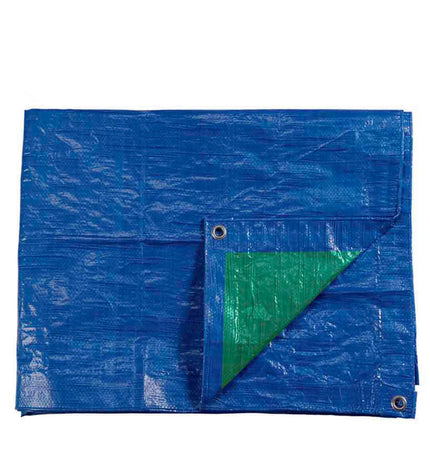 EDM Zonnetent EDM 74997 in blue and green polyester and polyethylene, 8x12m, suitable for outdoor camping and outdoor activities