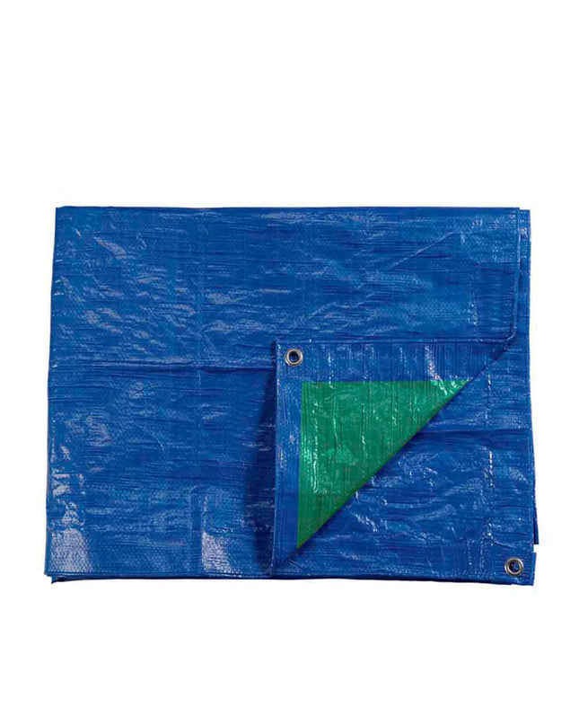 EDM Zonnetent EDM 74997 in blue and green polyester and polyethylene, 8x12m, suitable for outdoor camping and outdoor activities