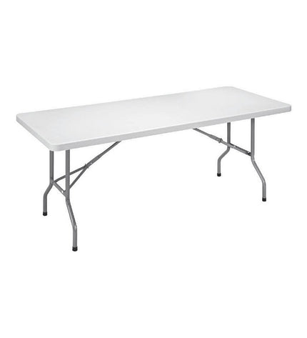 EDM Vouwtafel in wit, lightweight outdoor table for camping and outdoor activities, ideal for sport and camping use