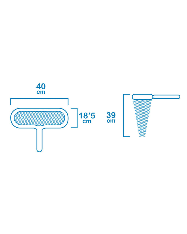 EDM Bladverzamelaar voor zwembad EDM 81003 Classic 40x18.5 cm, tuin en zwembad schoonmaak tool with mesh surface